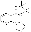 结构式 CAS# 1073354-41-2, 2-(吡咯烷-1-基)吡啶-3-硼酸频哪醇酯