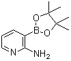结构式 CAS# 1073354-97-8, 2-氨基吡啶-3-硼酸频哪醇酯