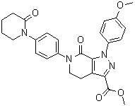 4,5,6,7-Tetrahydro-1-(4-methoxyphenyl)-7-oxo-6-[4-(2-oxo-1-piperidinyl)phenyl]-1H-pyrazolo[3,4-c]pyridine-3-carboxylic acid methyl ester molecular structure (CAS 1074365-84-6)