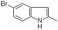 5-溴-2-甲基吲哚分子结构 (CAS 1075-34-9)