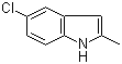 5-氯-2-甲基-1H-吲哚分子结构 (CAS 1075-35-0)