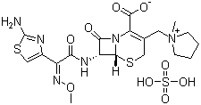 头孢吡肟硫酸盐分子结构 (CAS 107648-78-2)