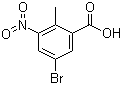 5-Bromo-2-methyl-3-nitrobenzoic acid molecular structure (CAS 107650-20-4)