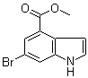 Methyl 6-bromo-1H-indole-4-carboxylate molecular structure (CAS 107650-22-6)