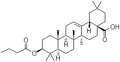 3-beta-Hydroxy-olean-12-en-28-oic acid butyrate molecular structure (CAS 107660-10-6)