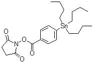 structure of CAS# 107759-58-0, 1-[[4-(Tributylstannyl)benzoyl]oxy]-2,5-pyrrolidinedione