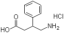 structure of CAS# 1078-21-3, 4-Amino-3-phenylbutyric acid hydrochloride;Phenibut; Phenigam; Phenybut