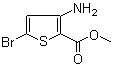 结构式 CAS# 107818-55-3, 3-氨基-5-溴噻吩-2-羧酸甲酯