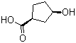 结构式 CAS# 107983-78-8, (1S)-顺式-3-羟基环戊烷羧酸