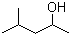 structure of CAS# 108-11-2, 4-Methyl-2-pentanol;Isobutyl methyl carbinol; Methyl isobutyl carbinol