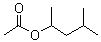 structure of CAS# 108-84-9, 1,3-Dimethylbutyl acetate;4-Methyl-2-pentanol acetate; 4-Methyl-2-pentyl acetate; 4-Methylpent-2-yl ethanoate; Acetic acid 1,3-dimethylbutyl ester; MAAc; Methylisobutylcarbinol acetate; NSC 567