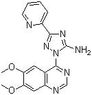 structure of CAS# 1080622-86-1, CP 466722;1-(6,7-Dimethoxy-4-quinazolinyl)-3-(2-pyridinyl)-1H-1,2,4-triazol-5-amine