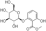 6-(beta-D-吡喃葡萄糖氧基)水杨酸甲酯分子结构 (CAS 108124-75-0)