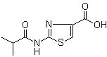 2-[(2-Methyl-1-oxopropyl)amino]-4-thiazolecarboxylic acid molecular structure (CAS 1082130-43-5)