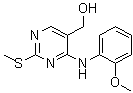 4-[(2-Methoxyphenyl)amino]-2-(methylthio)-5-pyrimidinemethanol molecular structure (CAS 1082599-84-5)