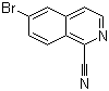 结构式 CAS# 1082674-24-5, 6-溴-1-异喹啉甲腈