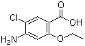 structure of CAS# 108282-38-8, 2-Ethoxy-4-amino-5-chlorobenzoic acid;4-Amino-5-chloro-2-ethoxybenzoic acid