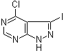 结构式 CAS# 1082950-96-6, 4-氯-3-碘-1H-吡唑并[3,4-d]嘧啶