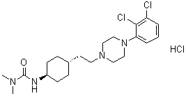 Cariprazine hydrochloride molecular structure (CAS 1083076-69-0)