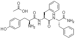 L-Tyrosyl-L-phenylalanyl-L-phenylalaninamide monoacetate (salt) molecular structure (CAS 108322-09-4)