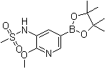 N-[2-(Methyloxy)-5-(4,4,5,5-tetramethyl-1,3,2-dioxaborolan-2-yl)-3-pyridinyl]methanesulfonamide molecular structure (CAS 1083326-75-3)