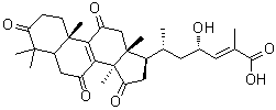 (23S,24E)-23-Hydroxy-3,7,11,15-tetraoxo-lanosta-8,24-dien-26-oic acid molecular structure (CAS 1085273-49-9)