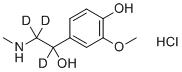 DL-Metanephrine-d3 (α-d1,β-d2) hydrochloride molecular structure (CAS 1085333-94-3)