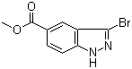 结构式 CAS# 1086391-06-1, 3-溴-1H-吲唑-5-羧酸甲酯