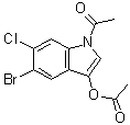 1-Acetyl-5-bromo-6-chloro-1H-indol-3-ol acetate (ester) molecular structure (CAS 108847-96-7)