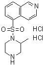 structure of CAS# 108930-17-2, 1-(5-Isoquinolinylsulfonyl)-2-methylpiperazine dihydrochloride;H 7