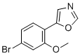 5-(4-Bromo-2-methoxyphenyl)oxazole molecular structure (CAS 1091618-41-5)