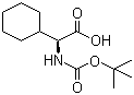 structure of CAS# 109183-71-3, Boc-L-Cyclohexylglycine;Boc-Chg-OH; Boc-L-alpha-cyclohexylglycine