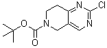 structure of CAS# 1092352-55-0, 2-Chloro-7,8-dihydropyrido[4,3-d]pyrimidine-6(5H)-carboxylic acid 1,1-dimethylethyl ester