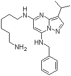 structure of CAS# 1092443-52-1, BS 181;N5-(6-Aminohexyl)-3-isopropyl-N7-benzylpyrazolo[1,5-a]pyrimidine-5,7-diamine