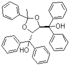 structure of CAS# 109306-21-0, (4R,5R)-2-Methyl-alpha,alpha,alpha',alpha',2-pentaphenyl-1,3-dioxolane-4,5-dimethanol
