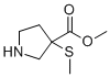 Methyl 3-(methylthio)pyrrolidine-3-carboxylate molecular structure (CAS 1093063-60-5)