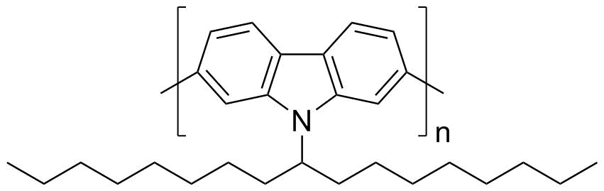 Poly[9-(1-octylnonyl)-9H-carbazole-2,7-diyl] molecular structure (CAS 1093292-01-3)