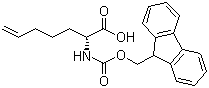 structure of CAS# 1093645-21-6, (2R)-2-[[(9H-Fluoren-9-ylmethoxy)carbonyl]amino]-6-heptenoic acid