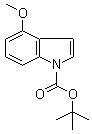 structure of CAS# 1093759-59-1, 4-Methoxy-1H-indole-1-carboxylic acid tert-butyl ester
