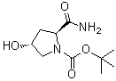 structure of CAS# 109384-24-9, (2S,4R)-2-(Aminocarbonyl)-1-tert-butoxycarbonyl-4-hydroxypyrrolidine