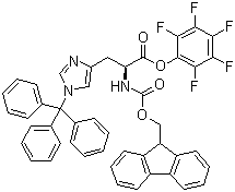 N-Fmoc-N'-Trityl-L-histidine pentafluorophenyl ester molecular structure (CAS 109434-24-4)