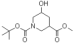 Methyl 1-tert-butyloxycarbonyl-5-Hydroxypiperidine-3-carboxylate molecular structure (CAS 1095010-47-1)