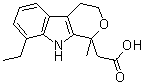 8-Ethyl-1,3,4,9-tetrahydro-1-methylpyrano[3,4-b]indole-1-acetic acid molecular structure (CAS 109518-47-0)