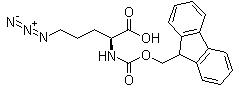 structure of CAS# 1097192-04-5, 5-Azido-N-[(9H-fluoren-9-ylmethoxy)carbonyl]-L-norvaline