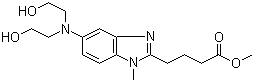 5-[Bis(2-hydroxyethyl)amino]-1-methyl-1H-benzimidazole-2-butanoic acid methyl ester molecular structure (CAS 109882-31-7)