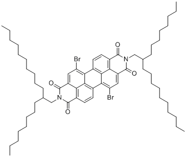 5,12-Dibromo-2,9-bis(2-octyldodecyl)anthra[2,1,9-def:6,5,10-d'e'f']diisoquinoline-1,3,8,10(2H,9H)-tetraone molecular structure (CAS 1100243-37-5)