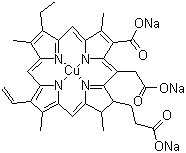 Chlorophyllin molecular structure (CAS 11006-34-1)