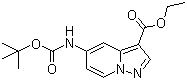 结构式 CAS# 1101120-33-5, 5-[(叔丁氧羰基)氨基]吡唑并[1,5-a]吡啶-3-羧酸乙酯