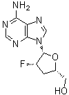 2'-beta-Fluoro-2',3'-dideoxyadenosine molecular structure (CAS 110143-10-7)
