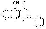 9-Hydroxy-6-phenyl-8H-1,3-dioxolo[4,5-g][1]benzopyran-8-one molecular structure (CAS 110204-45-0)